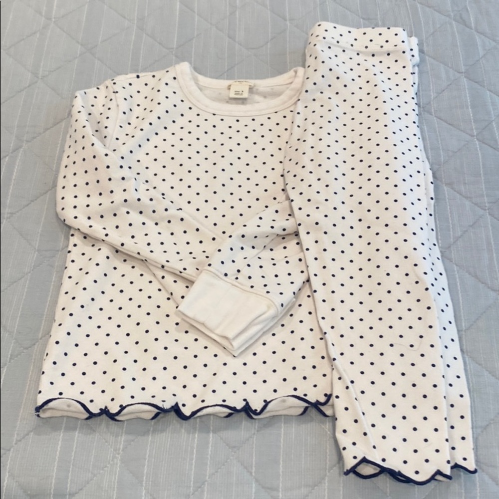 Girls Crewcuts Navy/White Polka Dot Set